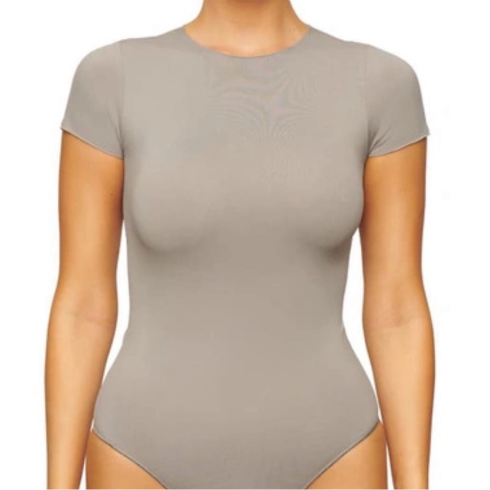 Skims Grey Tshirt Bodysuit